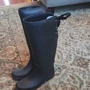 Coach Black Women's Tall Rain Boots